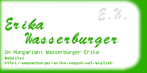 erika wasserburger business card